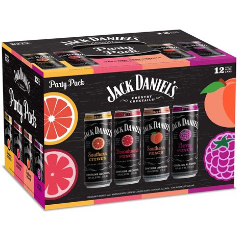 Jack Daniel's Country Cocktail, Variety Pack, 12 Pack, 12 oz Aluminum Can, 4.8% ABV, Domestic ...