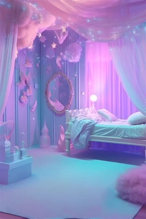 mermaidcore aesthetic decor idea | Ocean room, Purple bedrooms, Cute bedroom decor