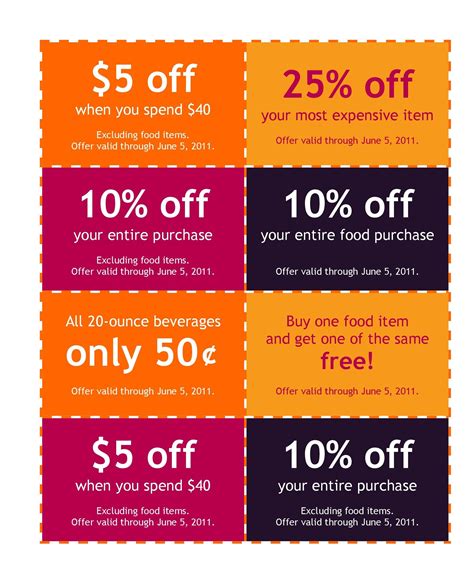 Coupon Book Template Word