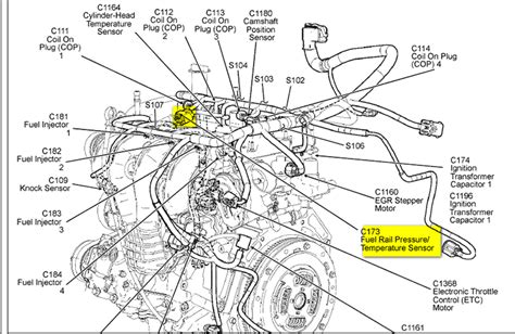 Ford escape fuel rail pressure sensor circuit high input