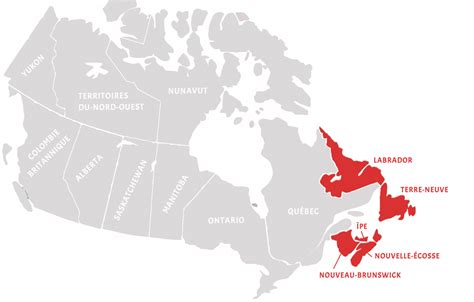 Provinces atlantiques sur une carte du Canada | Carte touristique, Carte canada, Nouvelle ecosse