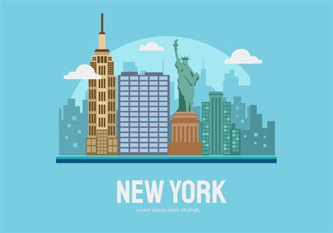 New York City Building Vector Flat Illustration 274344 Vector Art at ...