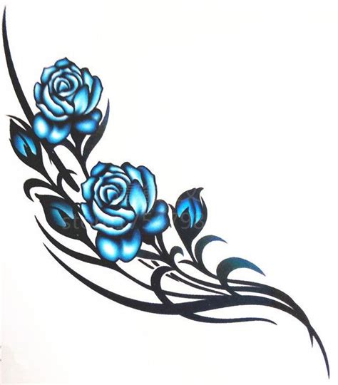 Blue Tribal Rose Tattoo Design 26 Beautiful Tribal Rose Tattoos ...