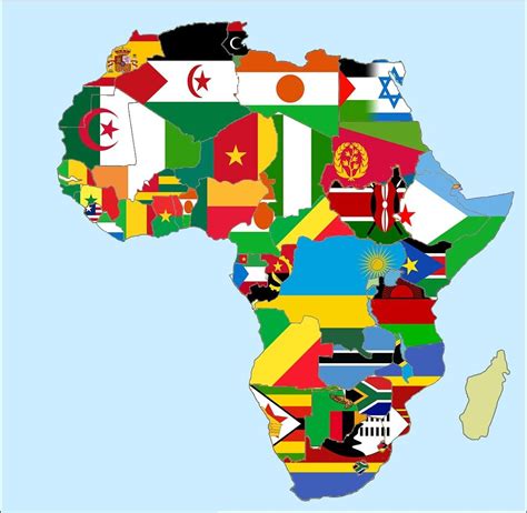 A flag map of africa but each flag is determined on which country they ...