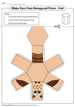 Foldable Net of a Hexagonal Prism