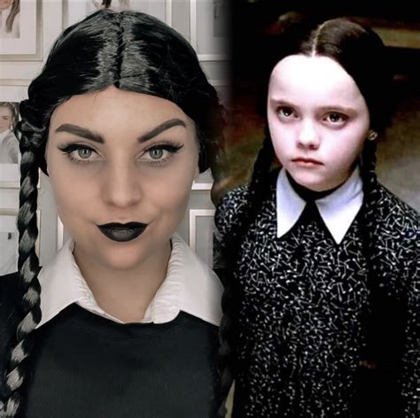 WEDNESDAY ADDAMS: SIMPLE & EASY HALLOWEEN TUTORIAL - Taylor, Lately