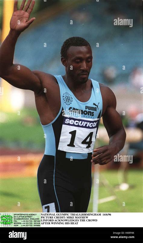 LINFORD CHRISTIE 100 METRES 18 June 1996 Stock Photo - Alamy