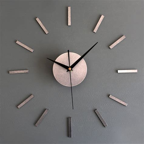 Modern Minimalist Wall Clock Fashion 3D Large Size Vogue Mirror Sticker ...