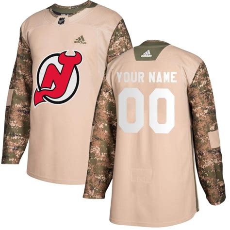 New Jersey Devils Custom Official Camo Adidas Authentic Adult Custom ...