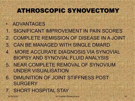 Role of arthroscopic synovectomy of knee joint in ra | PPT