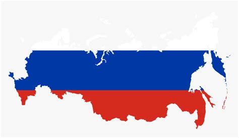 Flag Of Russia Map - Russian Federation Flag Map, HD Png Download - kindpng