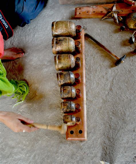 A Jal tarang (musical instrument) made out of metal bells! | Musical instruments, Musicals, Crafts