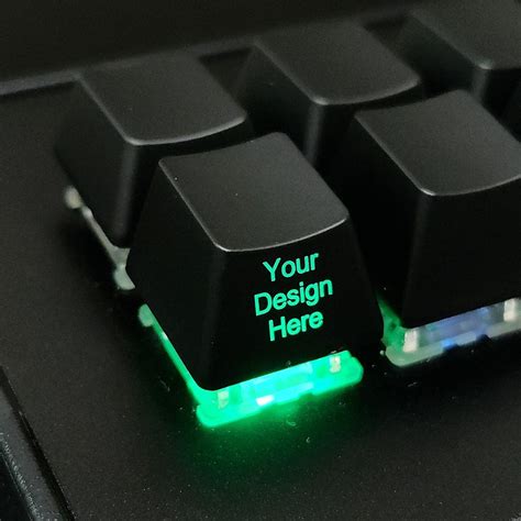 Create Your Own Custom Backlit Keycap With Front Side Print South Facing LED Business Logo Key ...