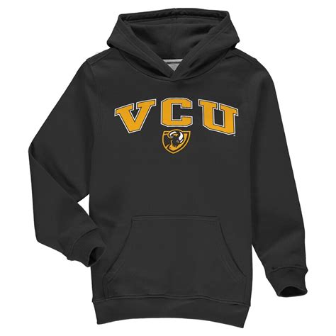 Fanatics Branded VCU Rams Youth Black Campus Pullover Hoodie