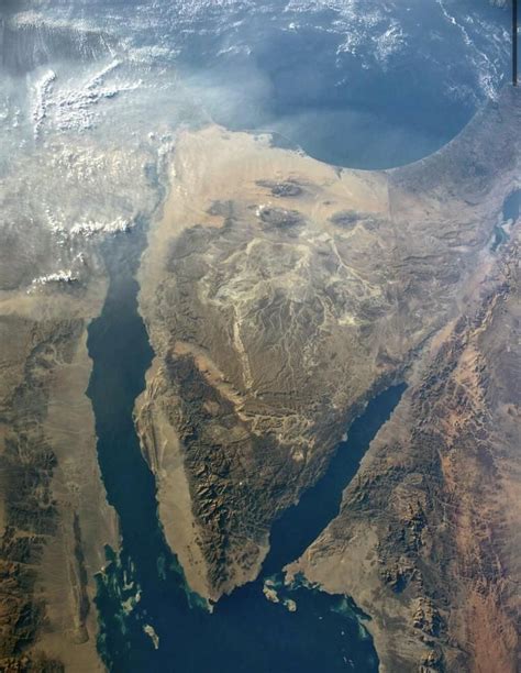 Map of the Sinai Peninsula | Earth from space, Space photography, World ...