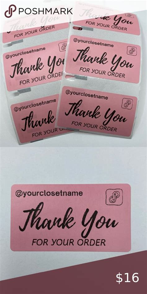 200 Custom Personalized Pink Thermal Labels Closet Name Stickers Thermal Labels, Thermal Printer ...