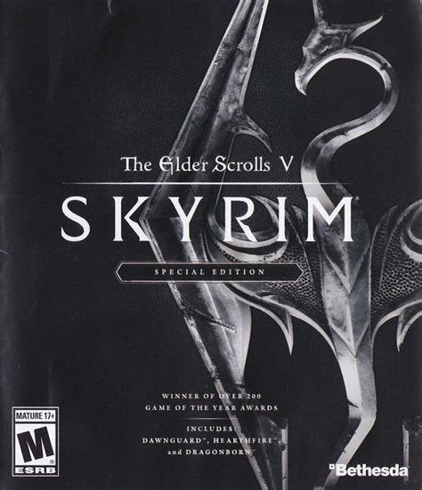 The Elder Scrolls V: Skyrim - Special Edition (2016) box cover art - MobyGames