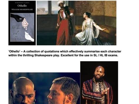 'Othello' Key Quotations Document - A collection of the most important ...