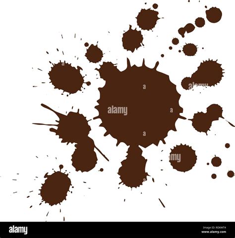 Dark coffee stains isolated Stock Vector Images - Alamy