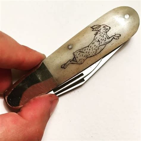 🐇 #scrimshaw #scrimshander #craftsman #craftsmanship #maker #travel #traveling #custom #tattoo # ...