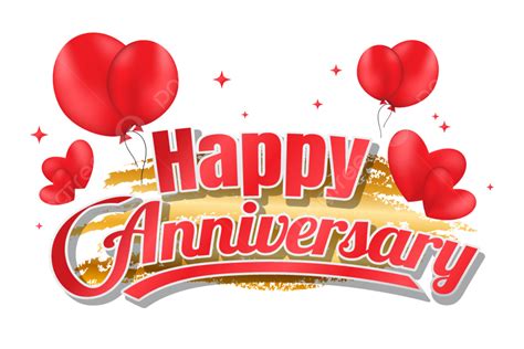 Lettering Happy Anniversary With Balloon Decoration Vector, Happy Anniversary, Balloon ...