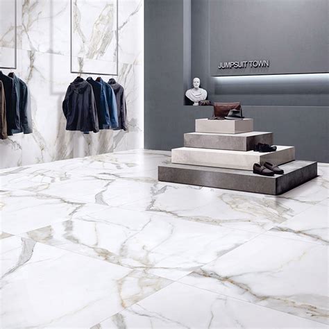 White Marble Floor Tiles Textured Look | Viewfloor.co