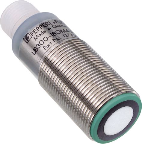 Ultrasonic proximity sensor M18 PNP Pepperl & Fuchs UB800-18GM40-E5-V1 | Conrad.com