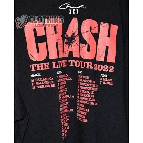 Charli Xcx Crash Tour 2022 Merch, Hot In It Charli Xcx Tour T-Shirt ...