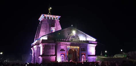 Night View of Kedarnath Temple