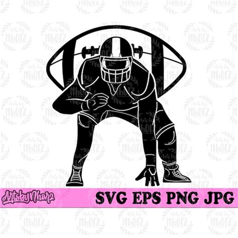 Football Player Svg Football Player Clipart Football Player - Etsy UK