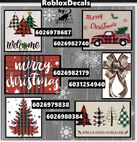 Roblox bloxburg christmas december calendar decals – Artofit