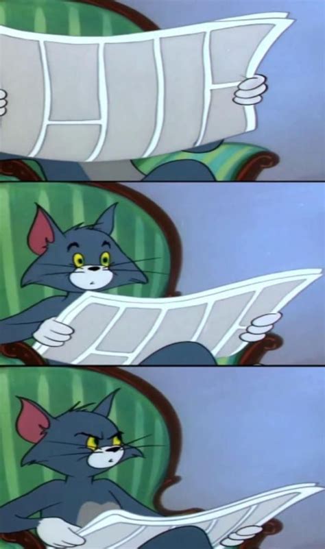 an animated image of a cat reading a newspaper