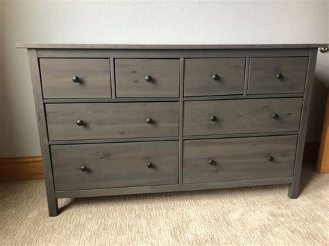 IKEA HEMNES 8-drawer dresser, gray dark gray stained, 63x37 3/8 " for Sale in Milwaukee, WI ...