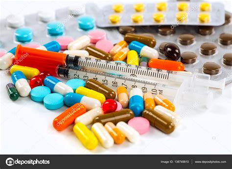 Colorful of oral medications on White Background. — Stock Photo ...