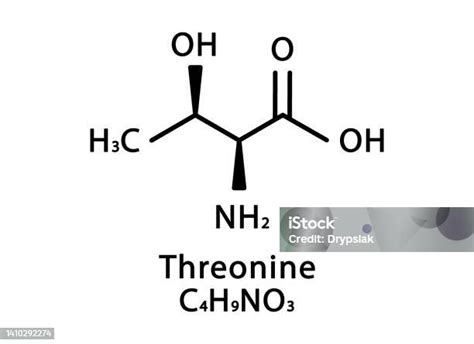 Threonine Molecular Structure Threonine Skeletal Chemical Formula Chemical Molecular Formula ...