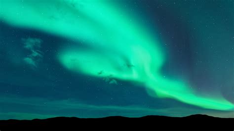 Night landscape with aurora borealis, Lofoten islands, Norway | Windows ...