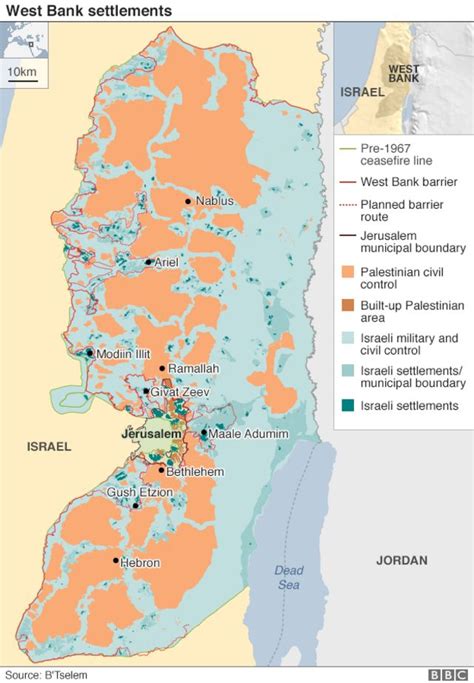 West Bank Map Settlements