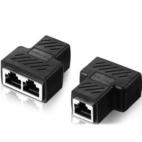 Phone Jack Splitter, RJ11 1 Female To 2 Female Phone Line Splitter ...