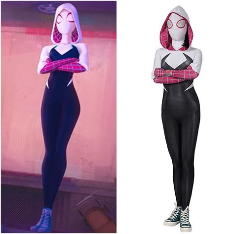 Spider-Gwen Across The Spider-Verse Costume Cosplay Gwen Stacy Bodysuit Ver2 | eBay