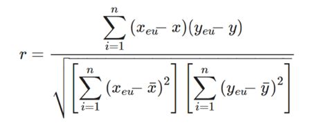 -Pearson's sample correlation coefficient formula | Download Scientific Diagram