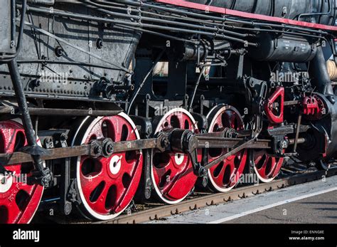 Details of vintage steam locomotive Stock Photo - Alamy