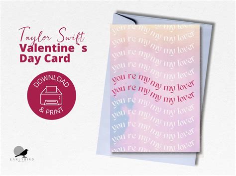 Printable Taylor Swift Valentine Day Card, Printable Card, Taylor Swift ...