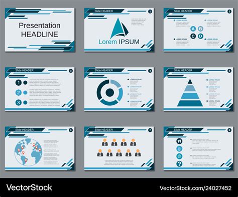 Professional business presentation template Vector Image