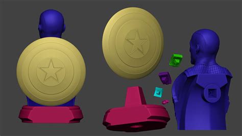 ArtStation - Captain America Bust fan art 3D print model | Resources