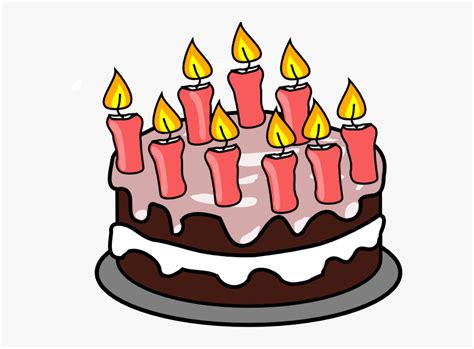 9th Birthday Cake Clip Art - Birthday Cake With 4 Candles, HD Png Download , Transparent Png ...