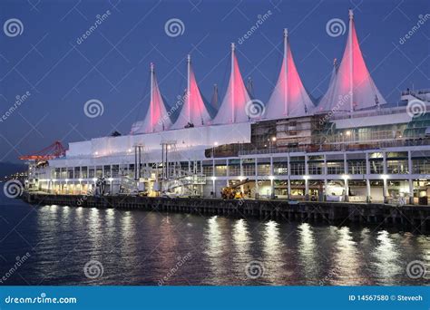 Canada Place at Night in Vancouver on Canada Day Stock Photo - Image of blue, dock: 14567580