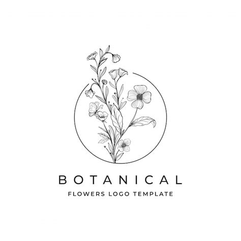 Botanical flowers logo Vector | Premium Download