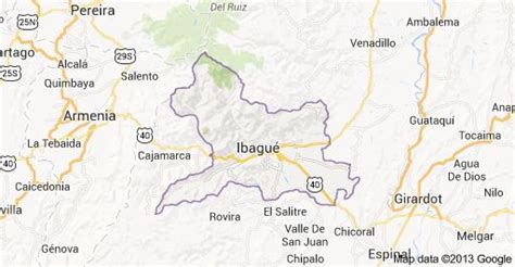 Ibague Colombia Map