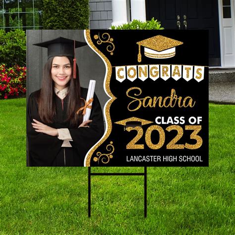 Personalized Graduation 2023 Yard Sign in 2023 | Graduation yard signs ...