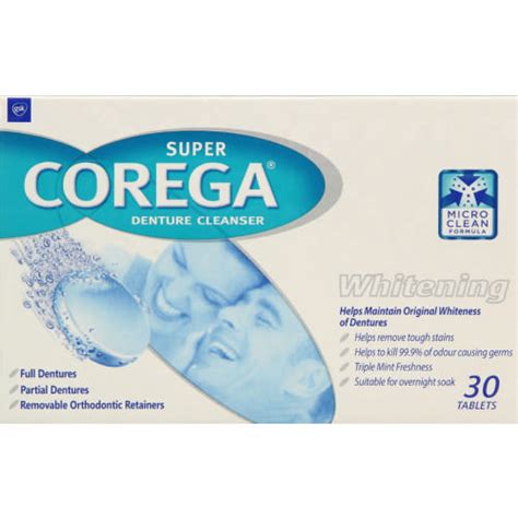 Super Corega Denture Cleaner 30 Tablets - Clicks